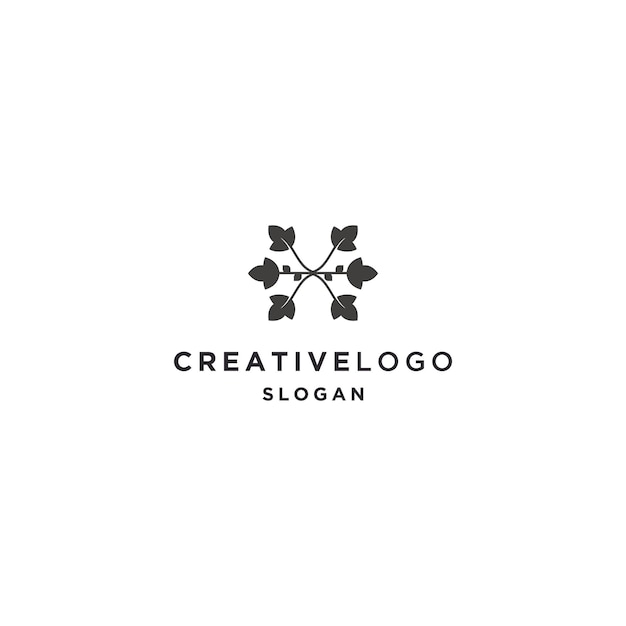 Flower logo icon design template