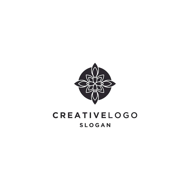 Flower logo icon design template