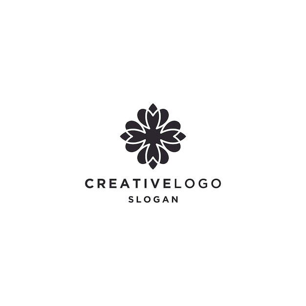 Flower logo icon design template