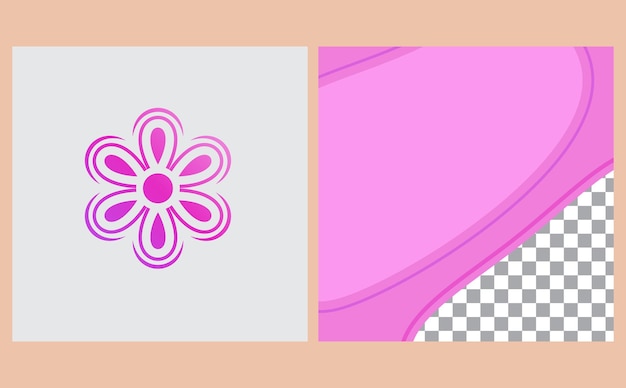 Flower logo and Instagram post background