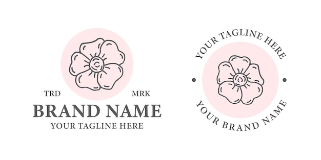 flower logo template