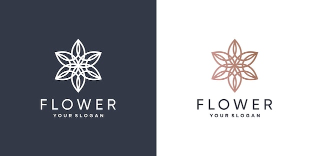 Flower logo with creative idea Premium Vector part 4