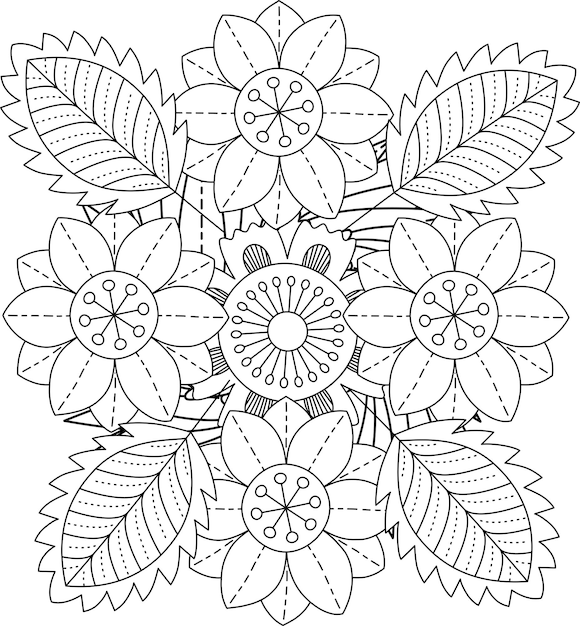 Flower Mandala Coloring Page