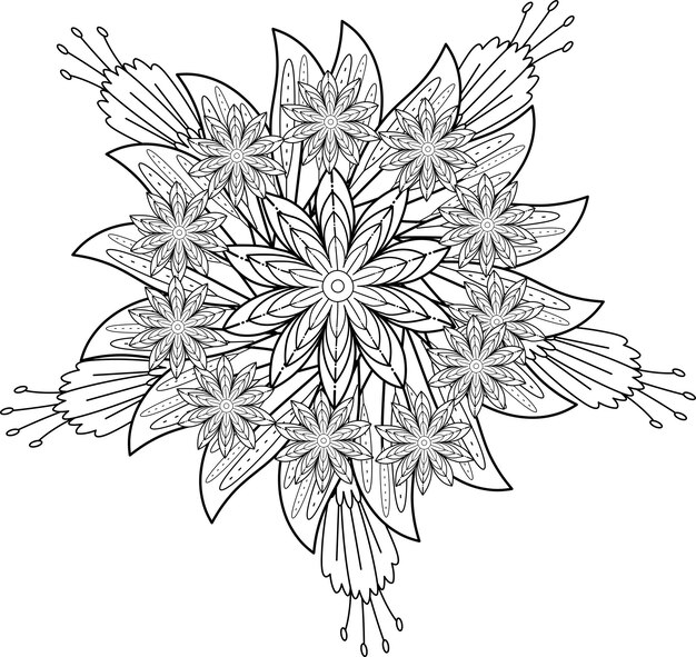 Flower Mandala Coloring Page