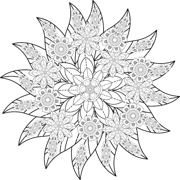 Flower Mandala Coloring Page