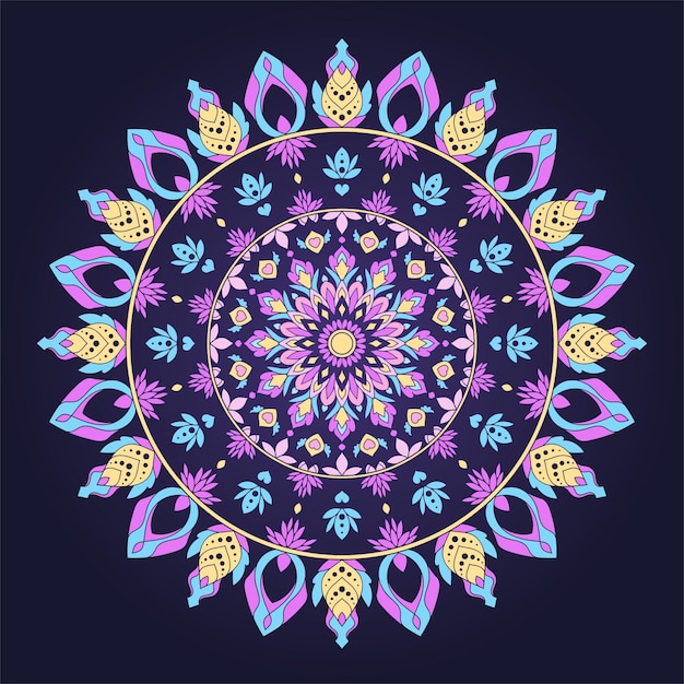 flower mandala pattern vector illustration