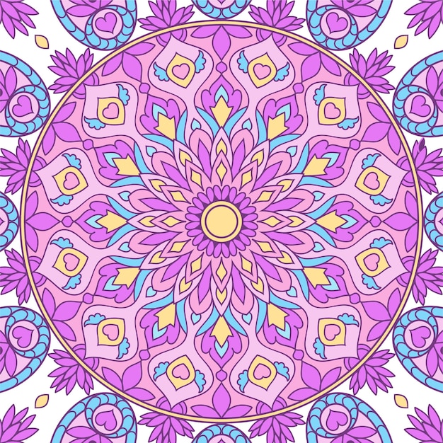 flower mandala pattern vector illustration