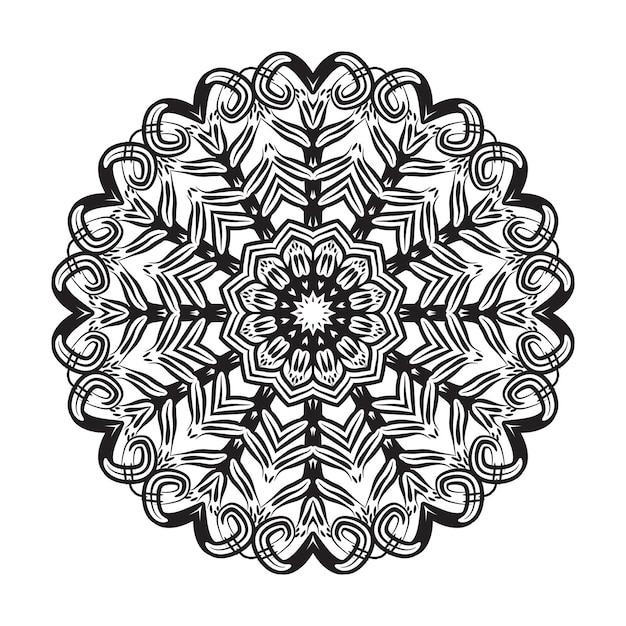 Flower Mandala vector illustration round for coloring book decorative round ornaments