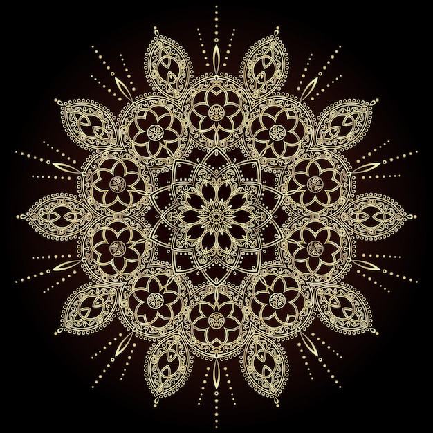 Flower Mandalas Vintage decorative elements Oriental pattern in the style of Islam Arabic Indian motifs