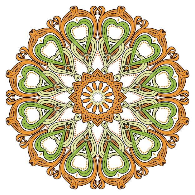 Flower Mandalas Vintage decorative elements in the style of Arabic Indian motifs