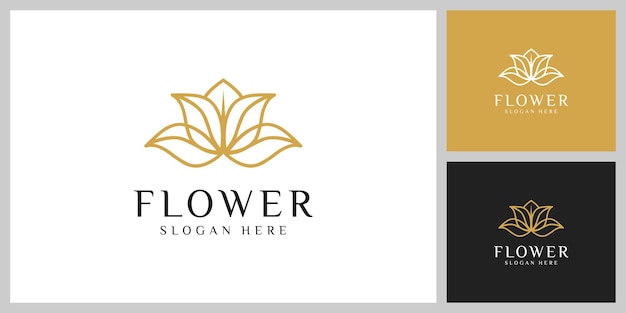 Flower nature logo design template vector