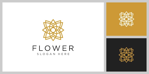 Flower nature logo design template vector