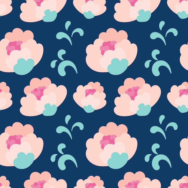 Flower ornament seamless pattern. Beautiful background for design of fabric, textile, wallpaper, wrapping.