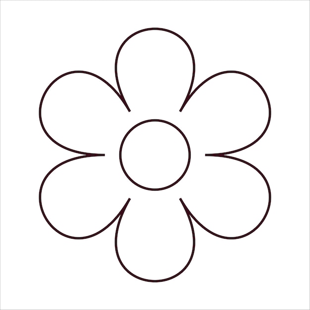 Vector flower outline