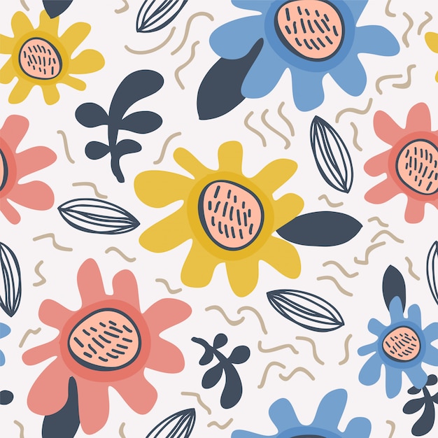 Flower pattern scandinavian 