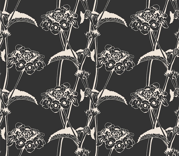 Flower pattern seamless vector background Floral design illustration for textile or wallpaper