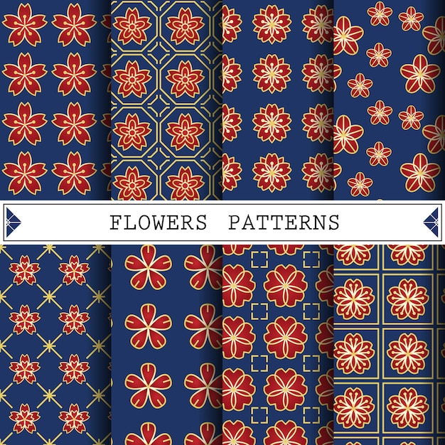 Flower pattern for web page background or surface textures