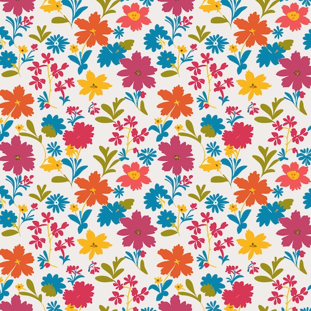 Flower pattern with leaves floral bouquets flower compositions floral pattern