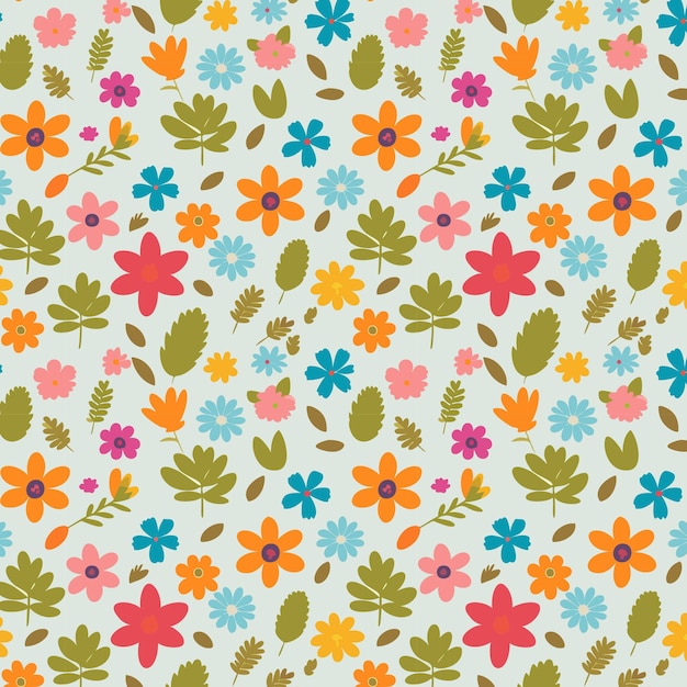 Flower pattern with leaves floral bouquets flower compositions floral pattern