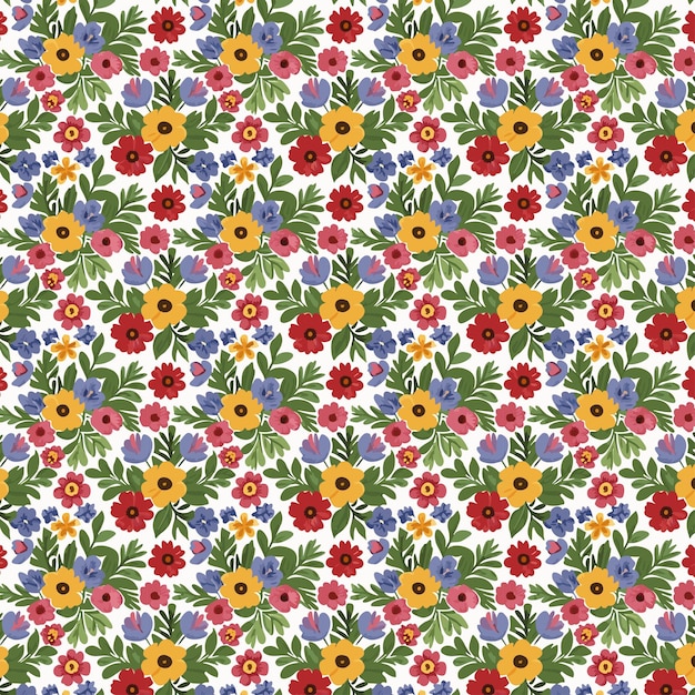 Flower pattern with leaves floral bouquets flower compositions floral pattern