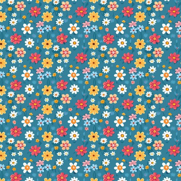 Flower pattern with leaves floral bouquets flower compositions floral pattern