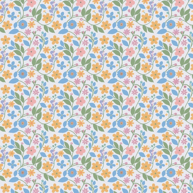 Flower pattern with leaves floral bouquets flower compositions floral pattern