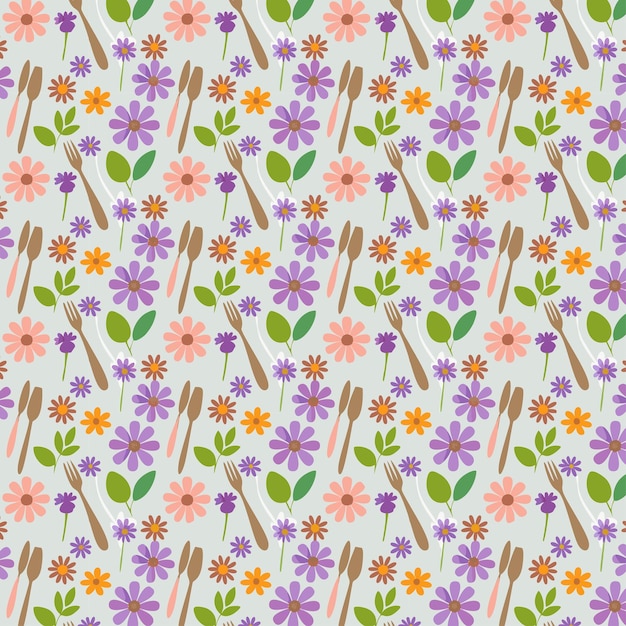 Flower pattern with leaves floral bouquets flower compositions floral pattern