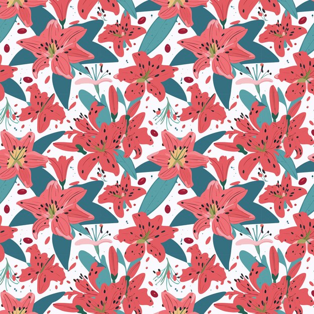 Flower pattern with leaves floral bouquets flower compositions floral pattern