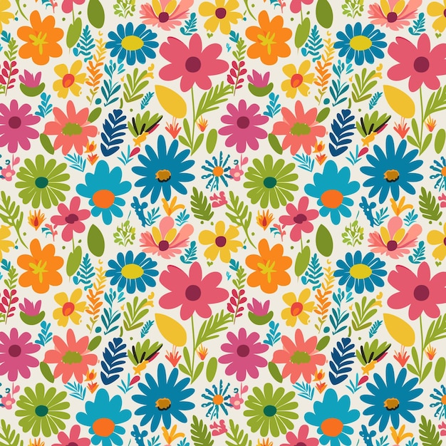 Flower pattern with leaves floral bouquets flower compositions floral pattern