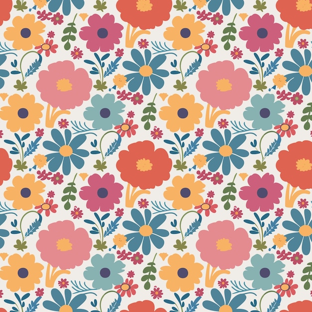 Flower pattern with leaves floral bouquets flower compositions floral pattern