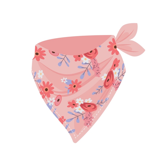 Vector flower pink bandana pet vector