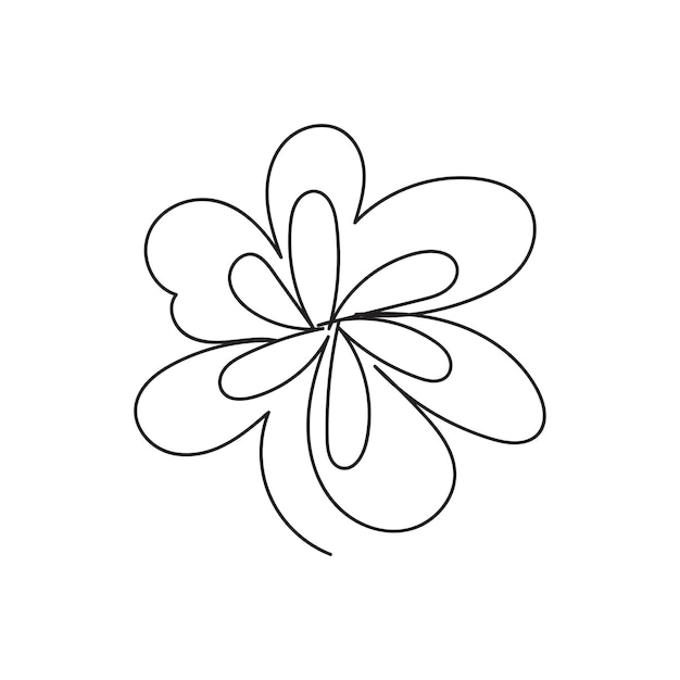 flower plant minimal design hand drawn one line style drawing flower plant one line art continuous