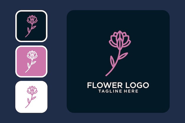 flower rose logo design