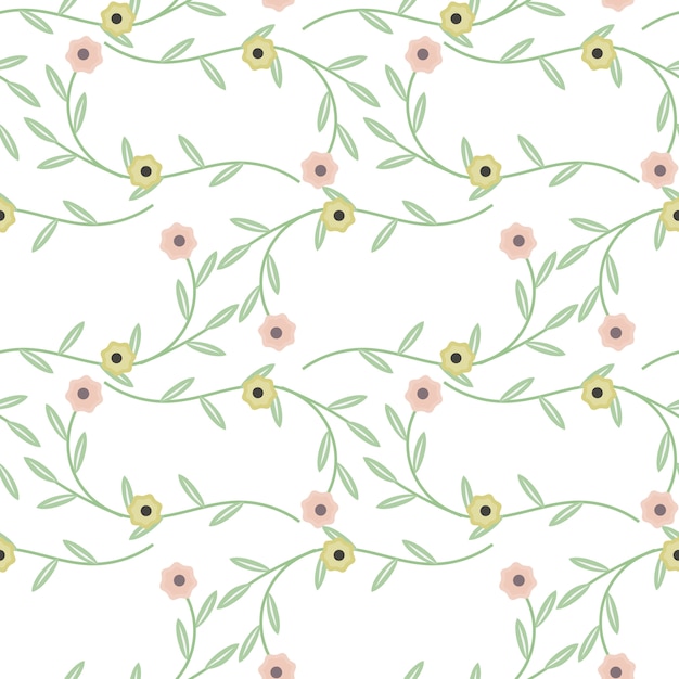 Flower seamless pattern for background and decor