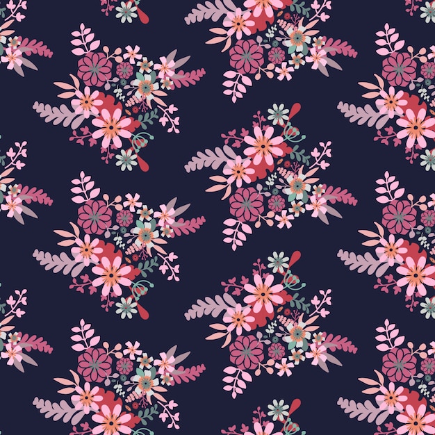 Flower Seamless Pattern Background