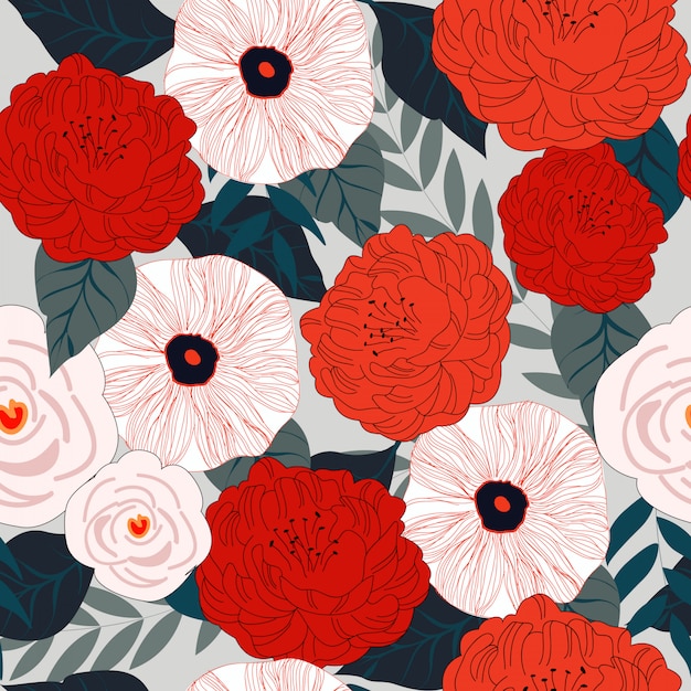 Flower seamless pattern