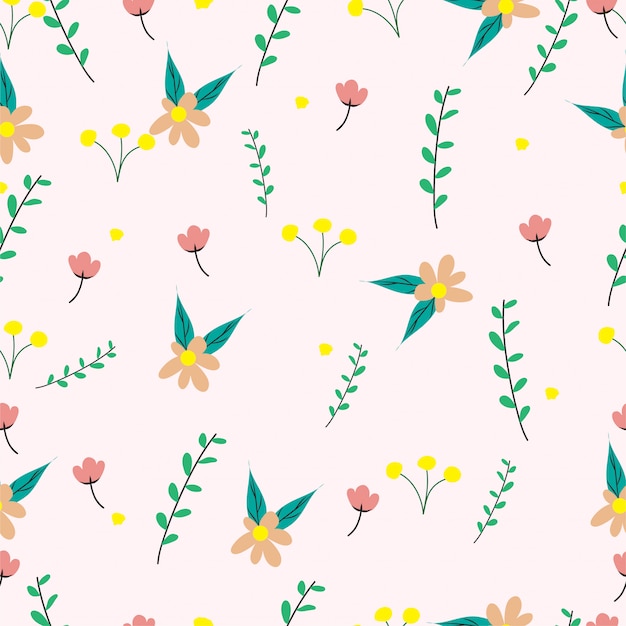 Flower seamless pattern.