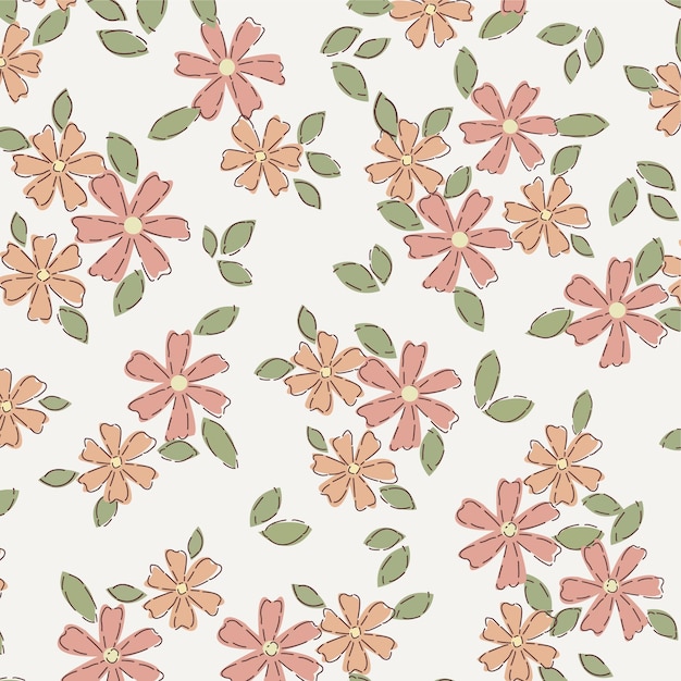 flower seamless patterns vector design for paper cover fabric interior decor