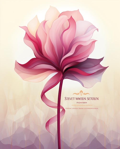 Flower Shaped Wedding Invitation