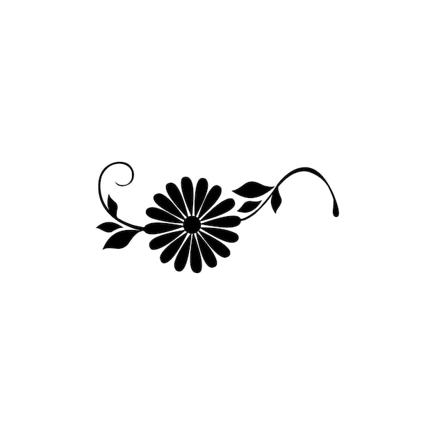 Flower tattoo vector mehndi design