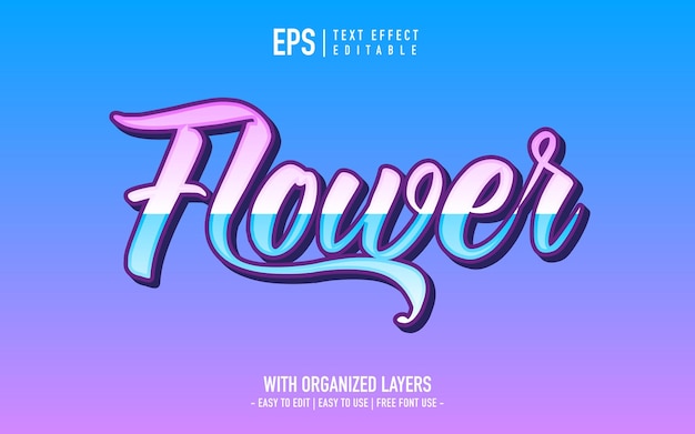 Flower text effect