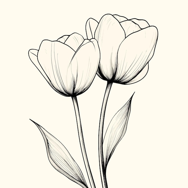 flower tulip vector