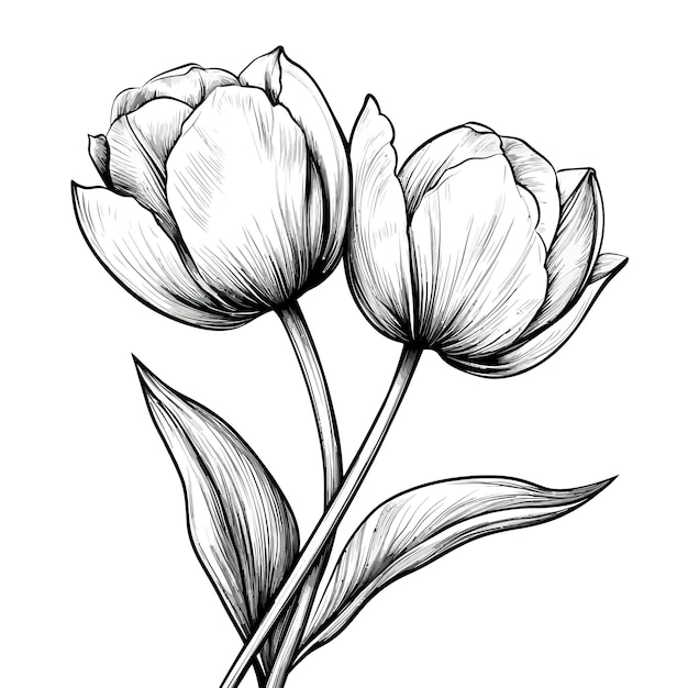 flower tulip vector