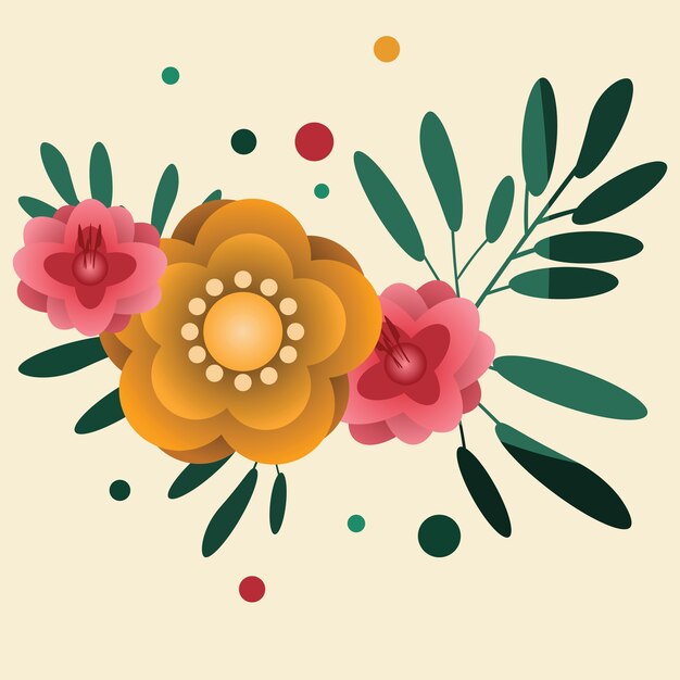 Vector flower vector illustration 