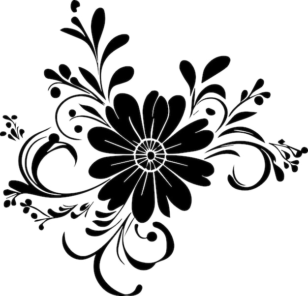 Flower Vector silhouette illustration 10