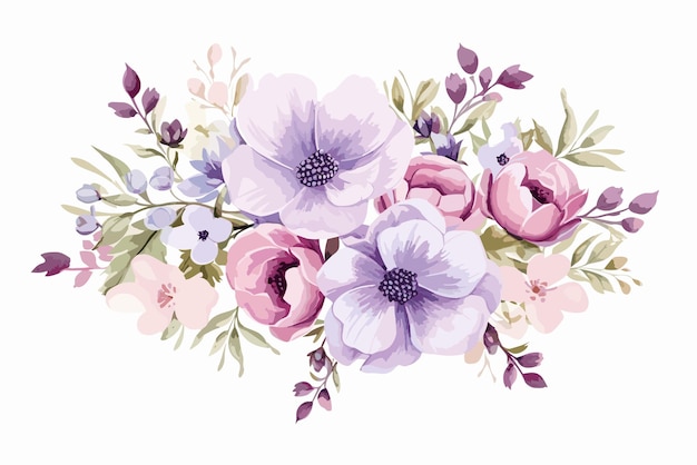 Flower watercolor for wedding