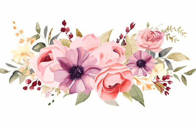 Flower watercolor for wedding