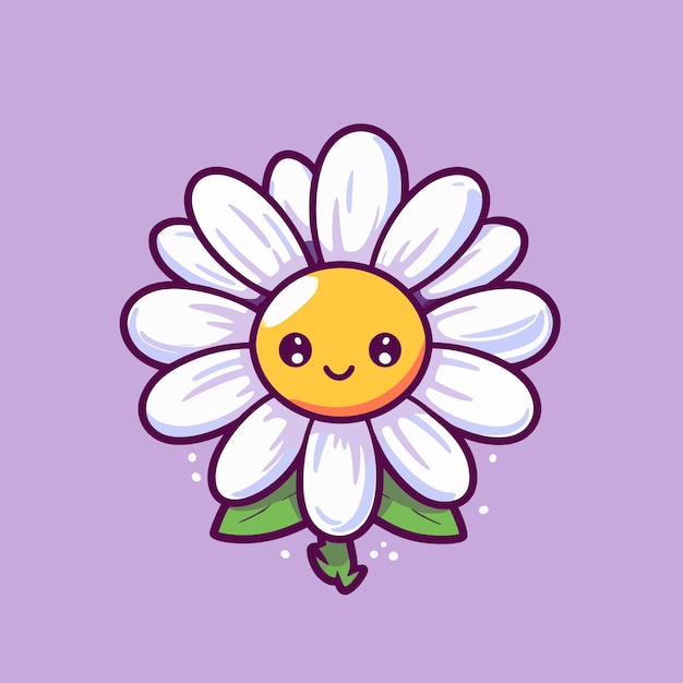 A flower with a smiley face on it.