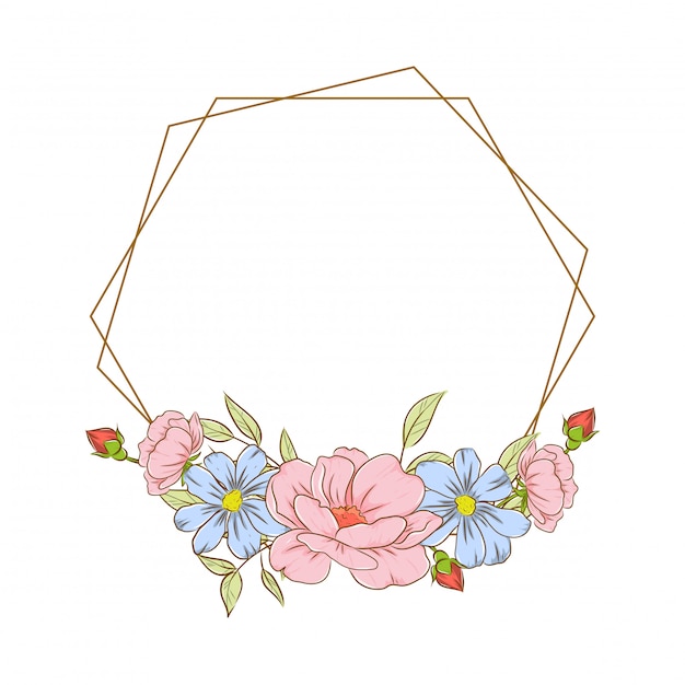 Flower wreath watercolor