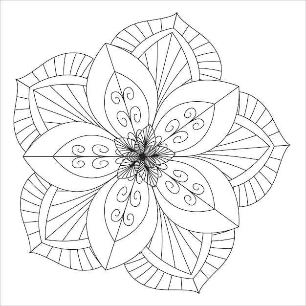 Flowers coloring pattern page KDP interiors